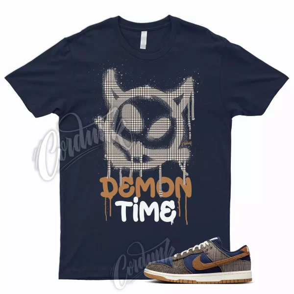 DTIME T Shirt for Dunk Low Tweed Corduroy Midnight Navy Ale Baroque Brown Tartan Jezsport.com