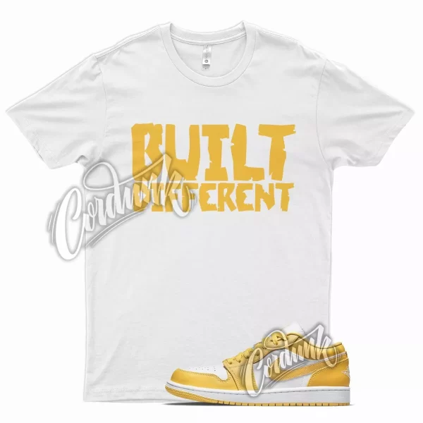 White BUILT T Shirt for J1 1 Pollen Yellow University Gold SB Overbreak Jezsport.com