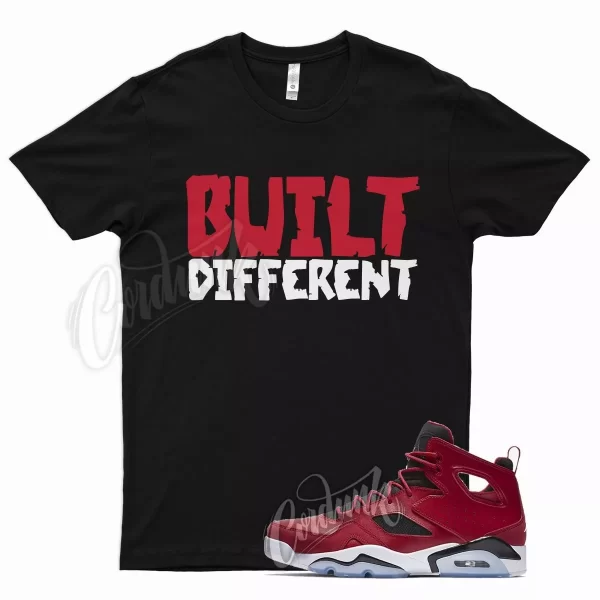 Black BUILT Shirt for J1 Flight Club 91 Gym Red White Flint Dunk 1 Max 12 Jezsport.com