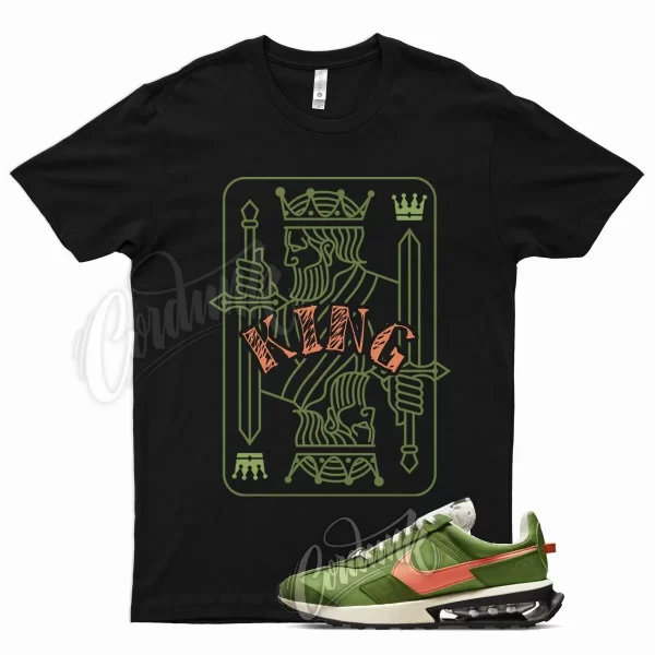 Black KING T Shirt for Air Max Pre-Day Chlorophyll Green Orange Jezsport.com