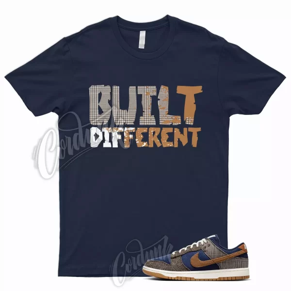 BUILT T Shirt for Dunk Low Tweed Corduroy Midnight Navy Ale Baroque Brown Tartan Jezsport.com