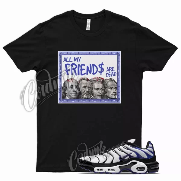 Black FRIENDS T Shirt for N Air Max Plus Persian Violet White Purple Grape Jezsport.com