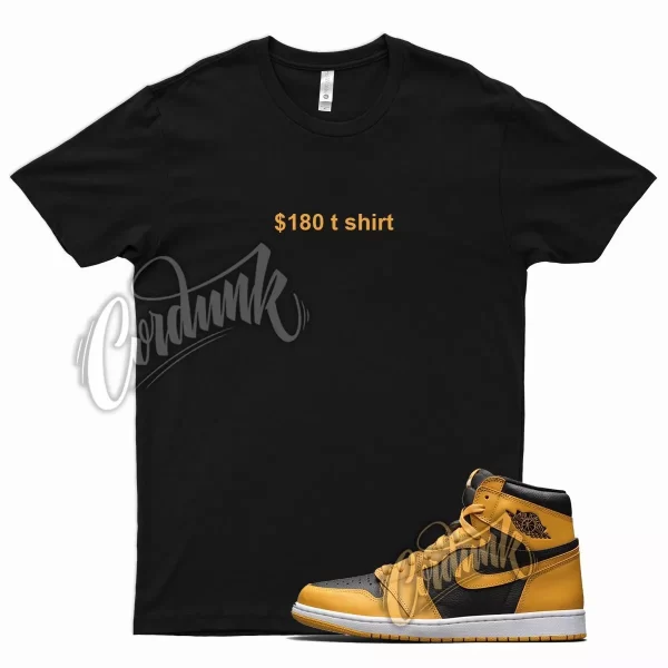 Black 180 T Shirt for Air J1 1 Retro High OG Pollen University Gold Jezsport.com