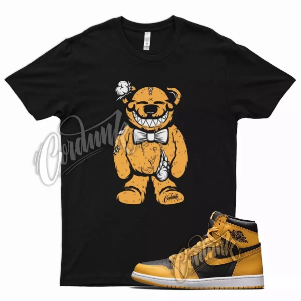 Black TEDDY T Shirt for Air J1 1 Retro High OG Pollen University Gold Jezsport.com