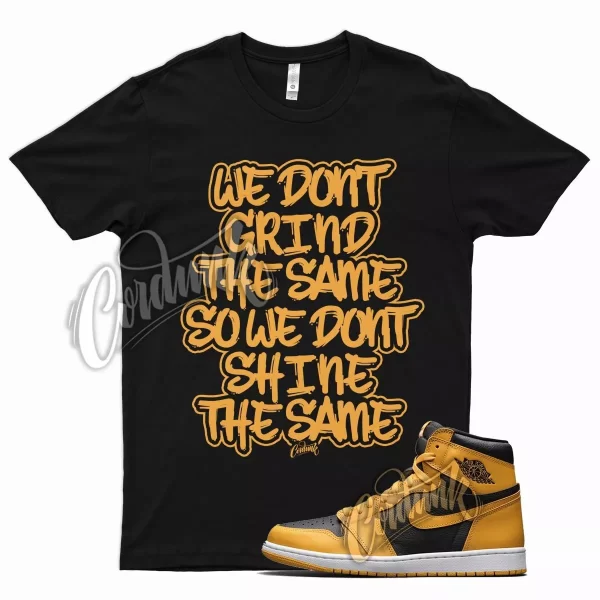 Black GRIND T Shirt for Air J1 1 Retro High OG Pollen University Gold Jezsport.com