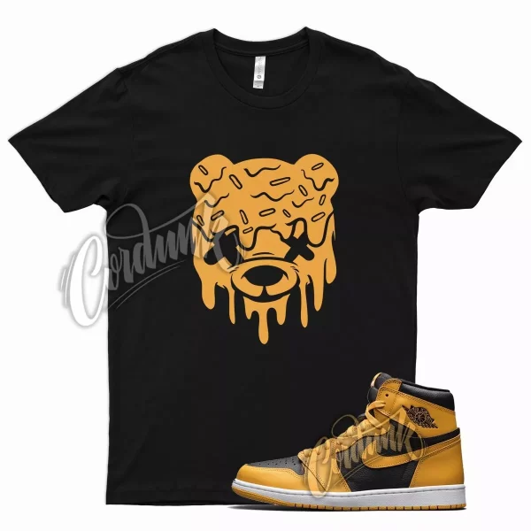 Black DRIPPY T Shirt for Air J1 1 Retro High OG Pollen University Gold Jezsport.com