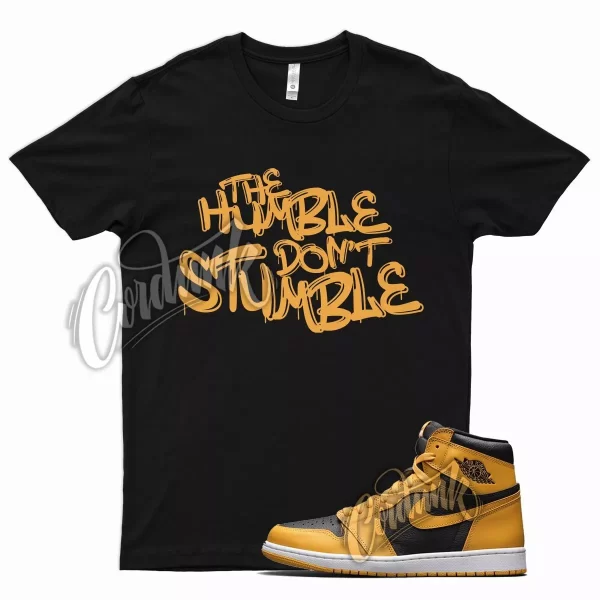 Black HUMBLE T Shirt for Air J1 1 Retro High OG Pollen University Gold Jezsport.com