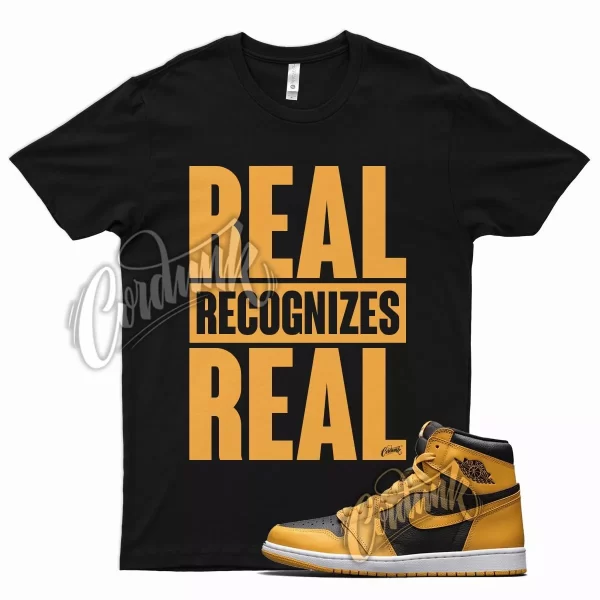 Black RRR T Shirt for Air J1 1 Retro High OG Pollen University Gold Jezsport.com