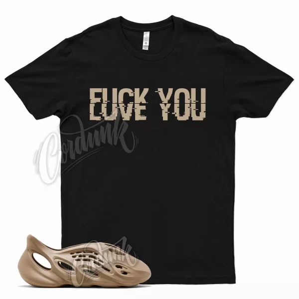 Black YOU T Shirt for YZ Foam Runner Ochre YZY Brown Tan Clay Jezsport.com