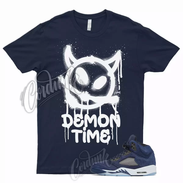 DTIME T Shirt for 5 Midnight Navy Black Football Grey Georgetown 1 3 11 Dunk Jezsport.com