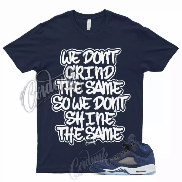 GRIND T Shirt for 5 Midnight Navy Black Football Grey Georgetown 1 3 11 Dunk Jezsport.com