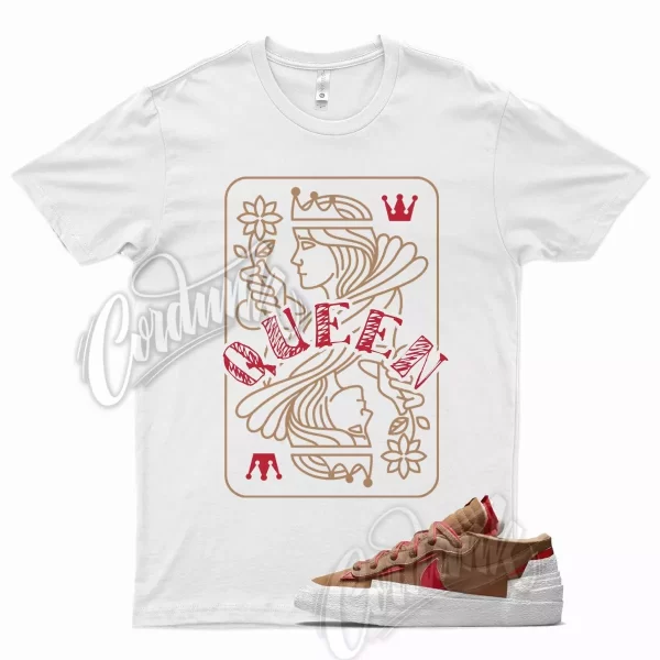 White QUEEN T Shirt for N Blazer Low Light British Tan University Red Jezsport.com