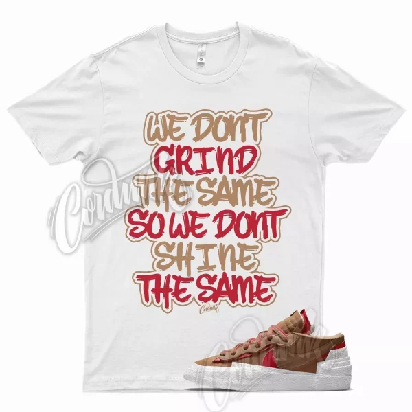 White GRIND T Shirt for N Blazer Low Light British Tan University Red Jezsport.com