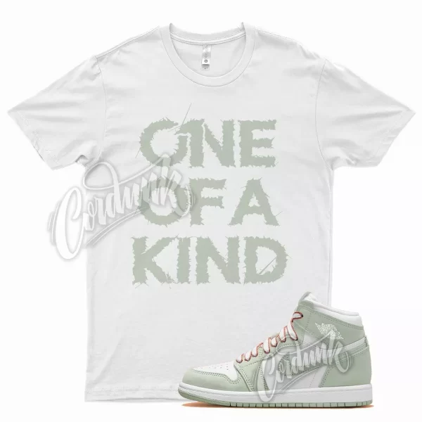 White 1OAK T Shirt for Air J1 1 Seafoam Green Pale Light WMNS Blazer Jezsport.com