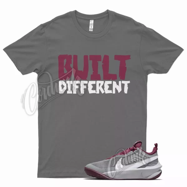 Grey BUILT T Shirt for N Team Hustle D 10 Smoke Dark Beetroot Violet Jezsport.com