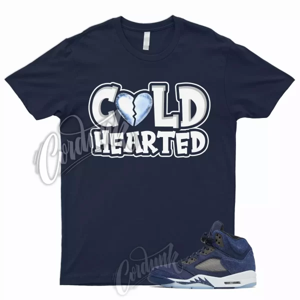 COLD T Shirt for 5 Midnight Navy Black Football Grey Georgetown 1 3 11 Dunk Jezsport.com