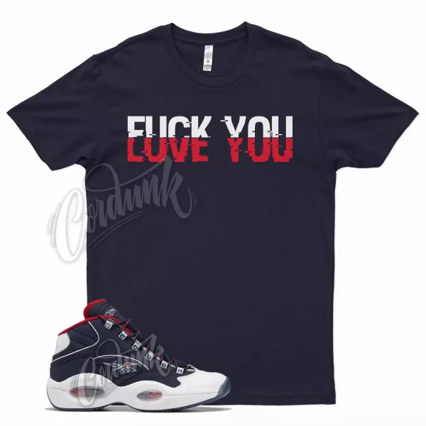 Navy YOU T Shirt for Question Mid Ftwr White Vector Red Blue Jezsport.com