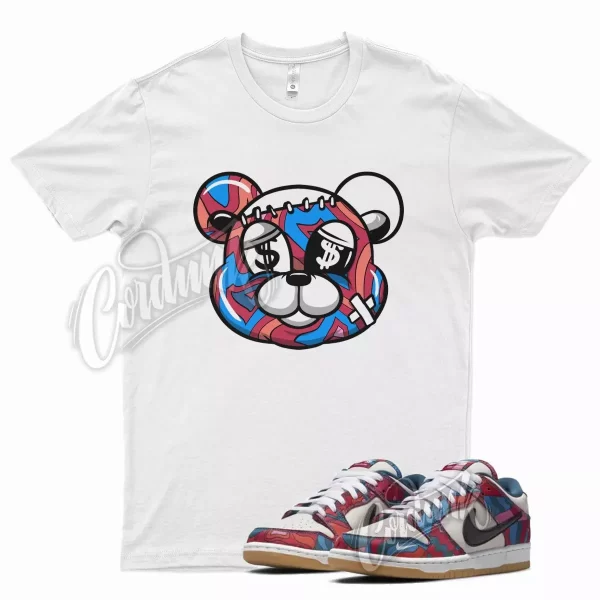 White STITCH T Shirt for N SB Parra Dunk Low Abstract Art Multi Jezsport.com