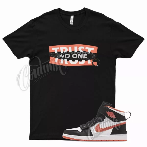 Black TRUST T Shirt for J1 1 Hi FlyEase Turf Orange Black 90 270 Jezsport.com