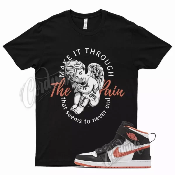 Black TP T Shirt for J1 1 Hi FlyEase Turf Orange Black 90 270 Jezsport.com