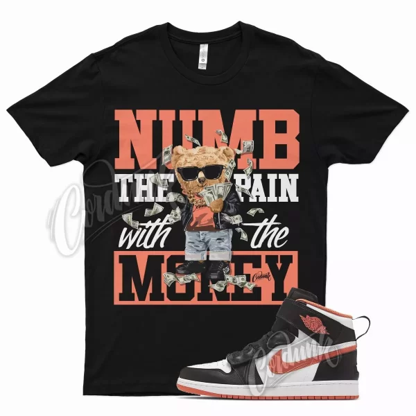 Black NUMB T Shirt for J1 1 Hi FlyEase Turf Orange Black 90 270 Jezsport.com