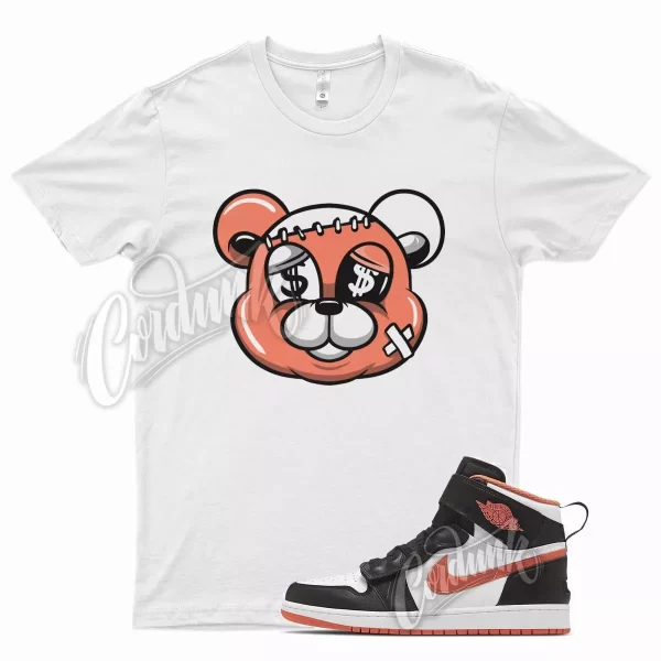 White STITCH T Shirt for J1 1 Hi FlyEase Turf Orange Black 90 270 Jezsport.com