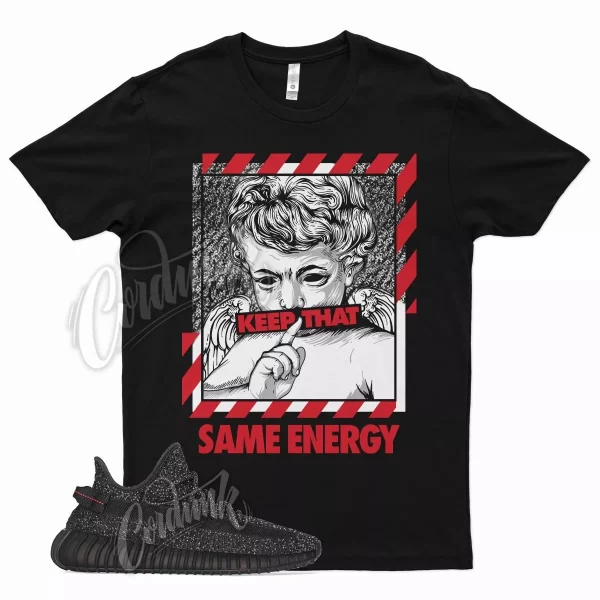 Black ENERGY T Shirt for YZ Boost 350 V2 Static Black RF Triple Vanta 700 Jezsport.com