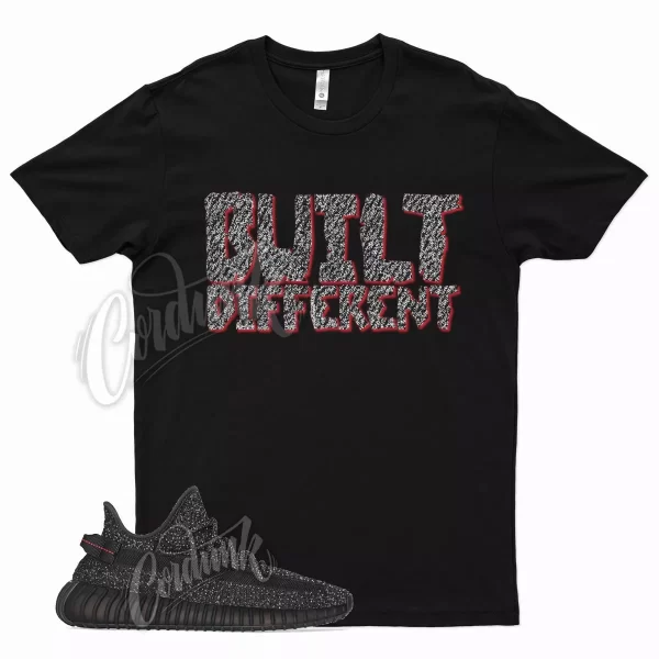 Black BUILT T Shirt for YZ Boost 350 V2 Static Black RF Triple Vanta 700 Jezsport.com