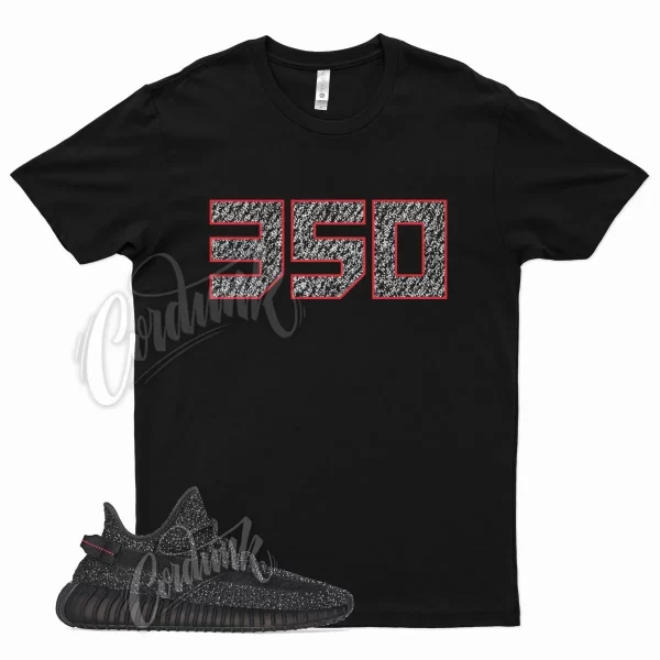 Black 350 T Shirt for YZ Boost 350 V2 Static Black RF Triple Vanta 700 Jezsport.com