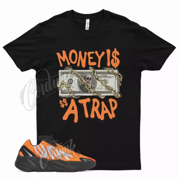 Black TRAP Shirt for YZ 700 MNVN Orange Enflame Blue Tint Bright Cyan 350 Jezsport.com