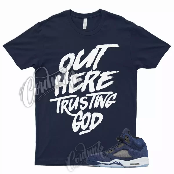 TG T Shirt for 5 Midnight Navy Black Football Grey Georgetown 1 3 11 Dunk Jezsport.com