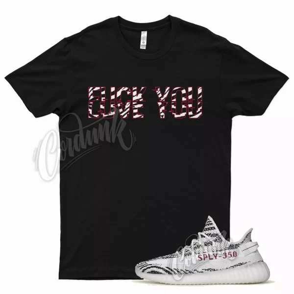 Black YOU T Shirt for YZ 350 V2 Zebra Mono Ice Amber Enflame 380 500 700 Jezsport.com