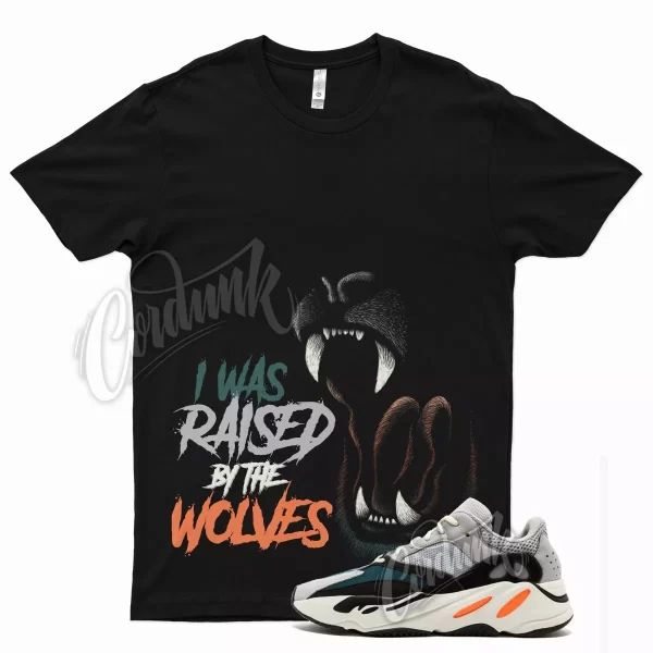 Black WOLVES T Shirt for YZ 700 Wave Runner Solid Grey Ice Mono Amber Enflame Jezsport.com