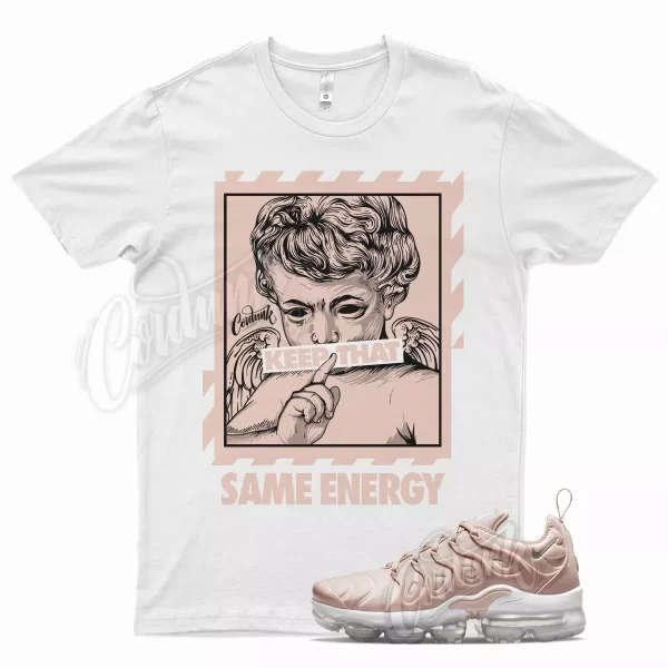 White ENERGY T Shirt for N Air Vapormax Plus Pink Oxford Rose Gold Barely Jezsport.com