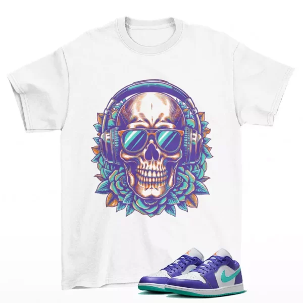 Deadstock Sneaker Shirt White to Match Jordan 1 Low Psychic Purple HJ9013-550 Jezsport.com