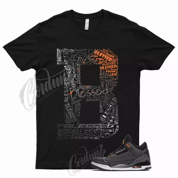 BLESSED T Shirt for 3 Retro Fear Pack Night Stadium Stadium Orange Black 2023 1 Jezsport.com