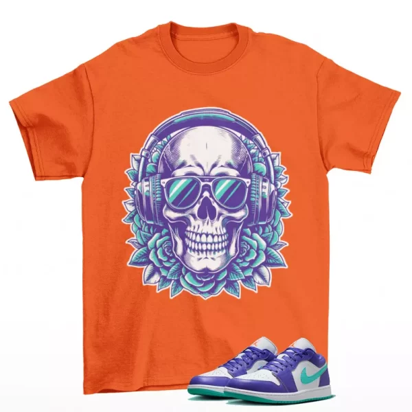 Deadstock Sneaker Shirt Orange to Match Jordan 1 Low Psychic Purple HJ9013-550 Jezsport.com