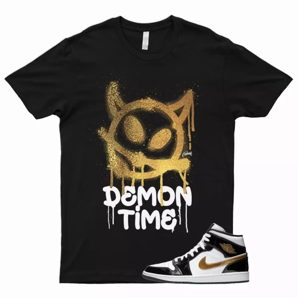 DTIME T Shirt for 1 Mid Patent Black White Metallic Gold NRG Top 3 Dunk High Jezsport.com