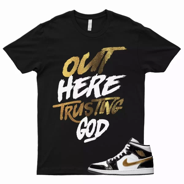 TG T Shirt for 1 Mid Patent Black White Metallic Gold NRG Top 3 Dunk High Jezsport.com