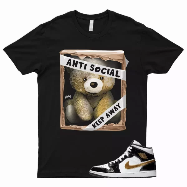 AS2 T Shirt for 1 Mid Patent Black White Metallic Gold NRG Top 3 Dunk High Jezsport.com