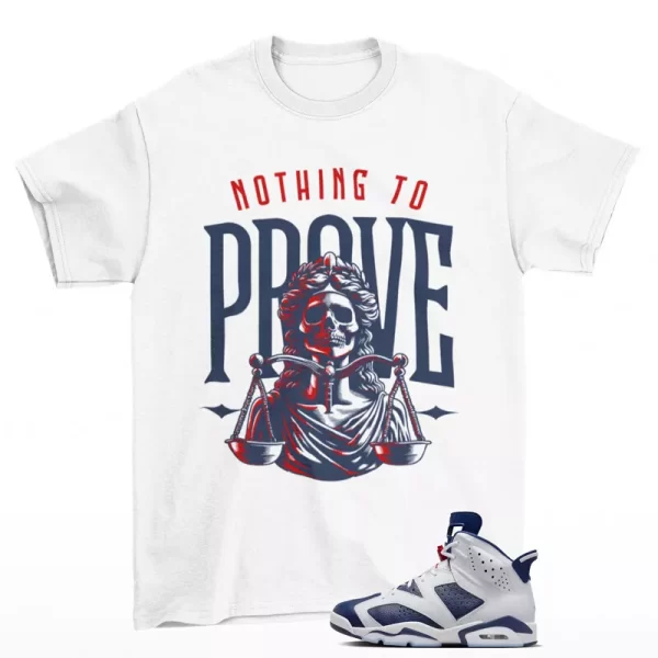 Proof Sneaker Shirt White to Match Jordan 6 Retro Olympic CT8529-164 Jezsport.com