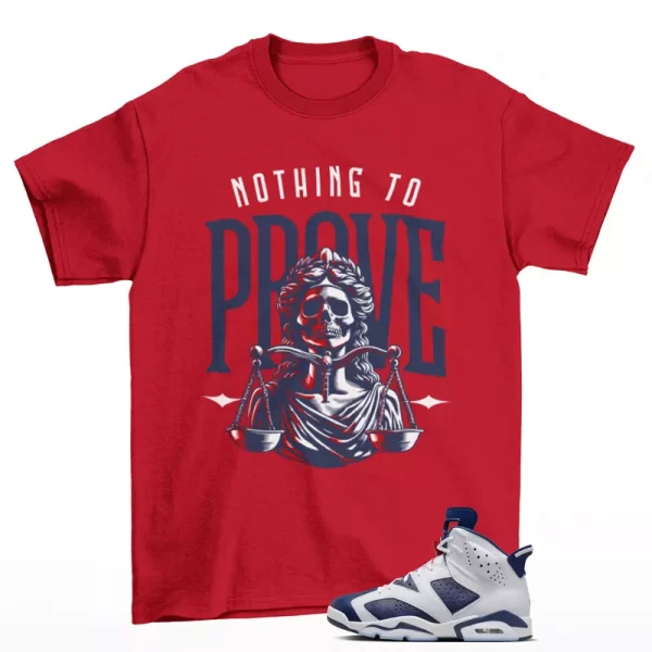 Proof Sneaker Shirt Red to Match Jordan 6 Retro Olympic CT8529-164 Jezsport.com