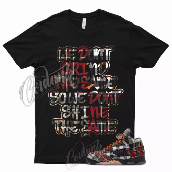 GRIND T Shirt for 5 GS Plaid Tartan Red Houndstooth Tan Black White Orange 1 Jezsport.com