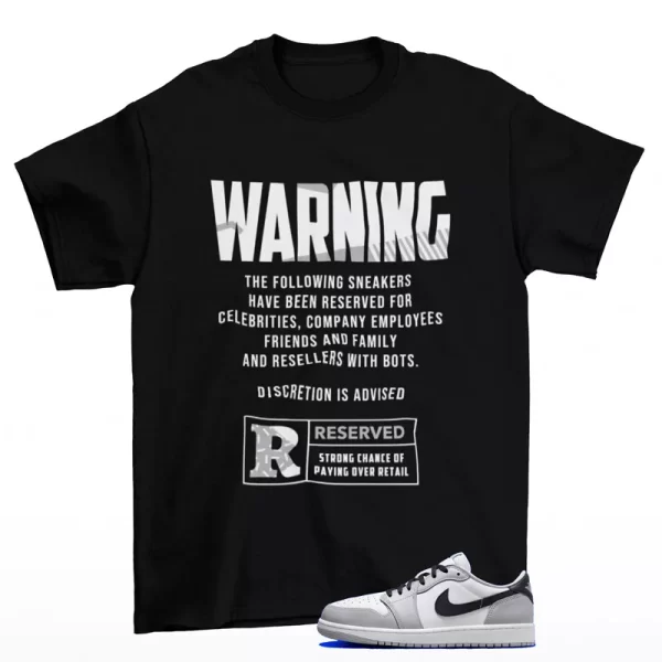 Sneaker Raffle Shirt Black to Match Jordan 1 Retro Low Barons CZ0790-110 Jezsport.com