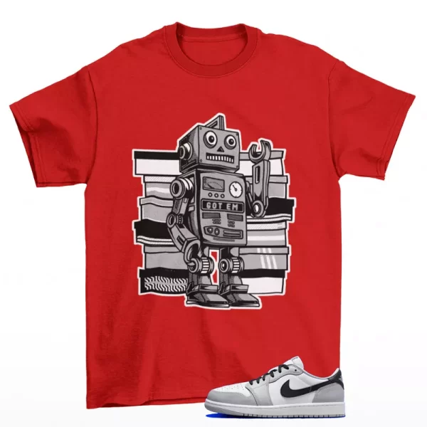 Sneaker Bot Shirt Red to Match Jordan 1 Retro Low Barons CZ0790-110 Jezsport.com