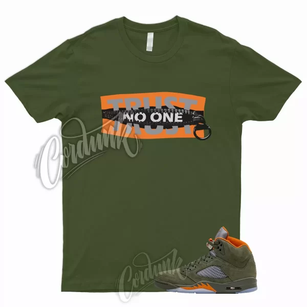 5 Olive Army Solar Orange Black Retro Green Sequoia Shirt to Match TRUST Jordan Jezsport.com