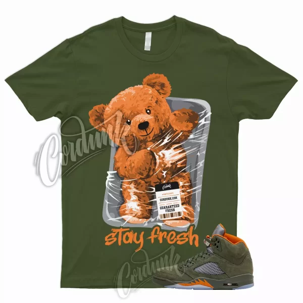 5 Olive Army Solar Orange Black Retro Green Sequoia T Shirt to Match STAY Jordan Jezsport.com