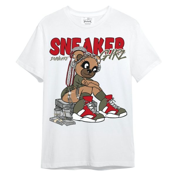 Low OG Medium Olive 1s Shirt - Sneaker Girl Bear Unisex Shirt Matching Jordan Shirt Jezsport.com