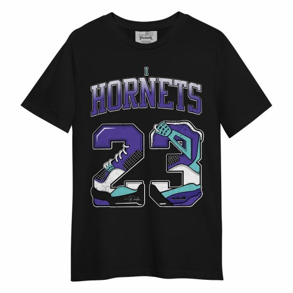 Low Hornets 1s Shirt, Number 23 4s Unisex Shirt Matching Jordan Shirt Jezsport.com