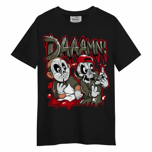 Low OG Medium Olive 1s Shirt - Damn Shoe Graphic Unisex Shirt Matching Jordan Shirt Jezsport.com